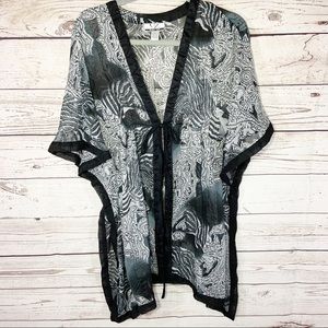 CZ Cover-ups Black White Sz M